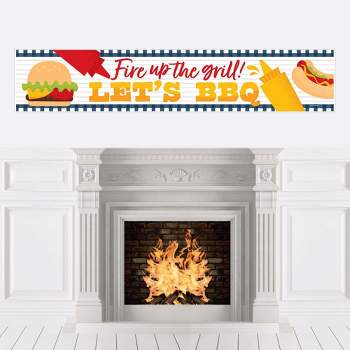 Big Dot of Happiness Fire Up the Grill - Summer BBQ Picnic Party Decorations Party Banner