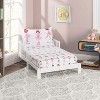 Everyday Kids 3-Piece Toddler Fitted Sheet, Flat Sheet and Pillowcase Set - Born to Dance Ballerina - Soft Breathable Microfiber Toddler Sheets Set - 2 of 4