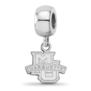 Black Bow Jewelry Sterling Silver Marquette Golden Eagles NCAA Bead Charm - 1 of 4