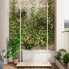 Modern Solid Wood Garment Clothes Drying Rack with 6 Wooden Hangers,Adjustable Shelf,Garment Rack For Bedroom Living Room-Cuddlewood - 3 of 4