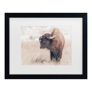 Trademark Fine Art - Nathan Larson Bison Call Matted Framed Art - 1 of 4