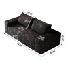 63" Corduroy Loveseat Sofa with Deep Seat Design, Comfy Sofa for Living Room or Bedroom, No Assembly Sofa for Apartment or Office-Koiai - 4 of 4