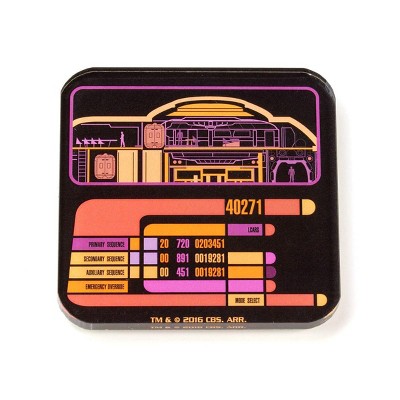 Crowded Coop, LLC Star Trek LCARS Drink Coasters, Set of 2