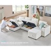 AMERLIFE Modular Sectional Sofa with USB Ports, Cup Holders& Hidden Storage for Office Living Room - 4 of 4