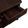 UPHA 36 Inch 2 Tier Retro Hexagon Living Room Solid Wood Coffee Table with Shelf & Drawer - 4 of 4