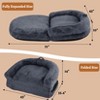 Human Giant Dog Bed for Adults, Foldable Lazy Sofa Pet Bed, Washable Corduroy Nap Pet Sofa for Men Women & Pets, Faux Fur Cover - 2 of 4
