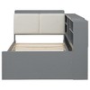 Kumasinova Twin/Full Size Bed Frame with 2 Drawers/Trundle,Wood Twin/Full Bed Frame with Headboard,Platform Bed Frames with Shelves for Teens,Adults - 4 of 4