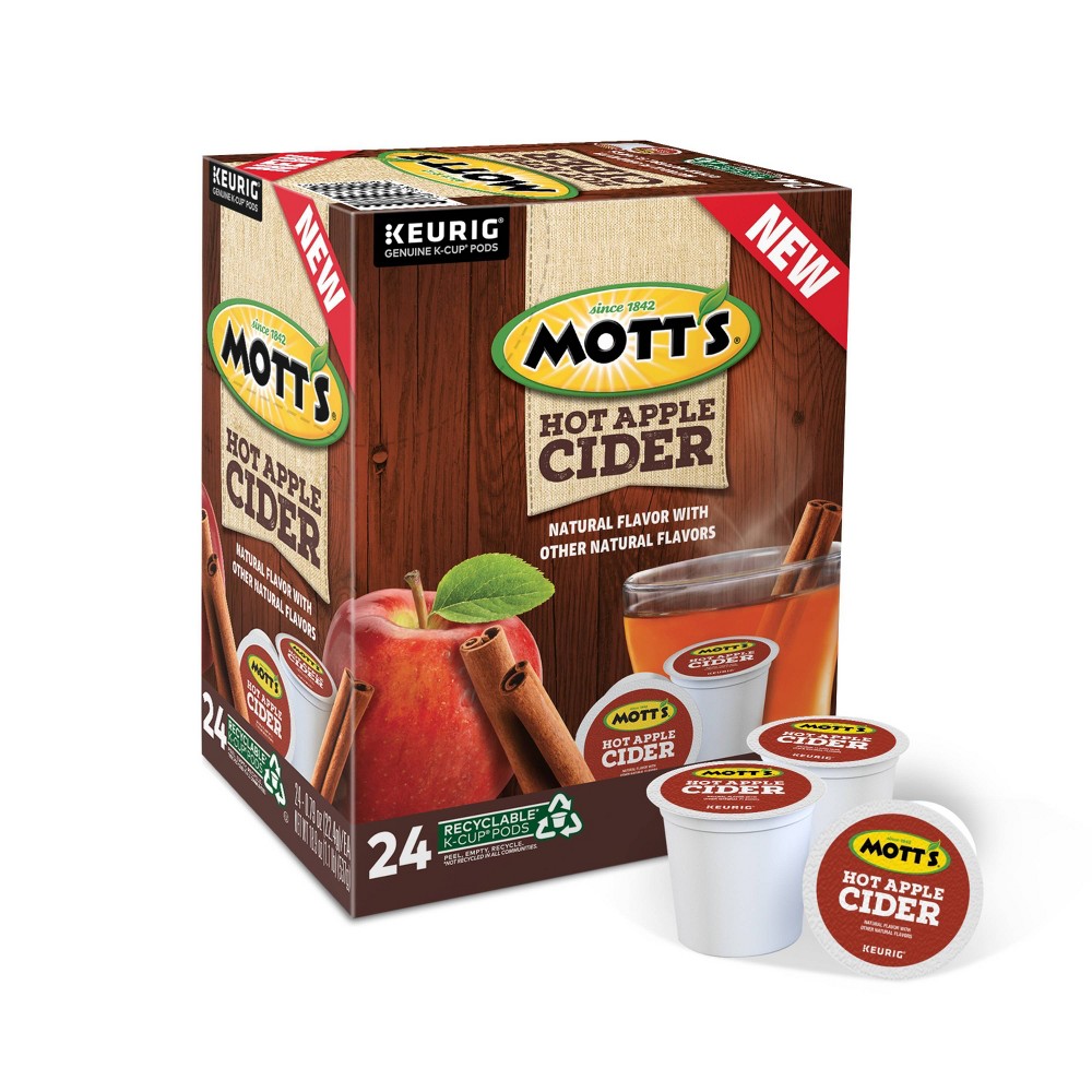 Mott's Hot Apple Cider Keurig K-Cup Pods - 24ct BEST BY : 29 JUL /2024 