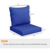Syemin Patio Accent Chairs, Rattan Outdoor Chairs Set of Two with Cushions for Lawns, Gardens and Porches, Blue, 25" * 24" * 22.4" - 4 of 4