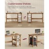 Computer Desk, 47.2 Inch Farmhouse Office Desk with Storage Shelves & Removable Middle Shelf, for Work Study Gaming, Honey Brown - 4 of 4