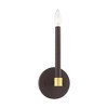 Livex Lighting Karlstad 1 - Light Wall Light in  Bronze/Satin Brass - 2 of 4