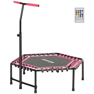 45" Rebounder Trampoline for Adults, Quiet Bungee Rebounder with LED Lights and Adjustable Handle - 1 of 4