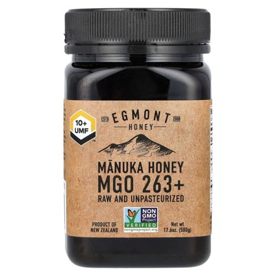 Egmont Honey Manuka Honey, Raw And Unpasteurized, UMF 10+, MGO 263+, 17.6 oz (500 g)