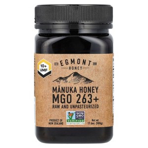 Egmont Honey Manuka Honey, Raw And Unpasteurized, UMF 10+, MGO 263+, 17.6 oz (500 g) - 1 of 2