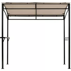 Tangkula 7' x 4.5' Grill Gazebo Patio BBQ Tent Shelter with Single Tier Canopy Beige