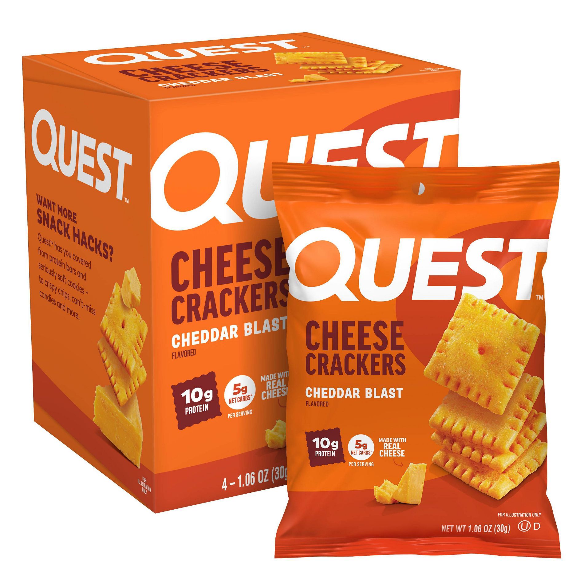 Quest Nutrition Cheese Crackers - Cheddar Blast - 4.23oz