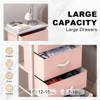 CAVINAS Fabric Drawers Dresser for Bedroom,Metal Frame Tall Storage Cabinet with Wood Top,Chest of Drawers for Bedroom,Entryway,Living Room - 4 of 4