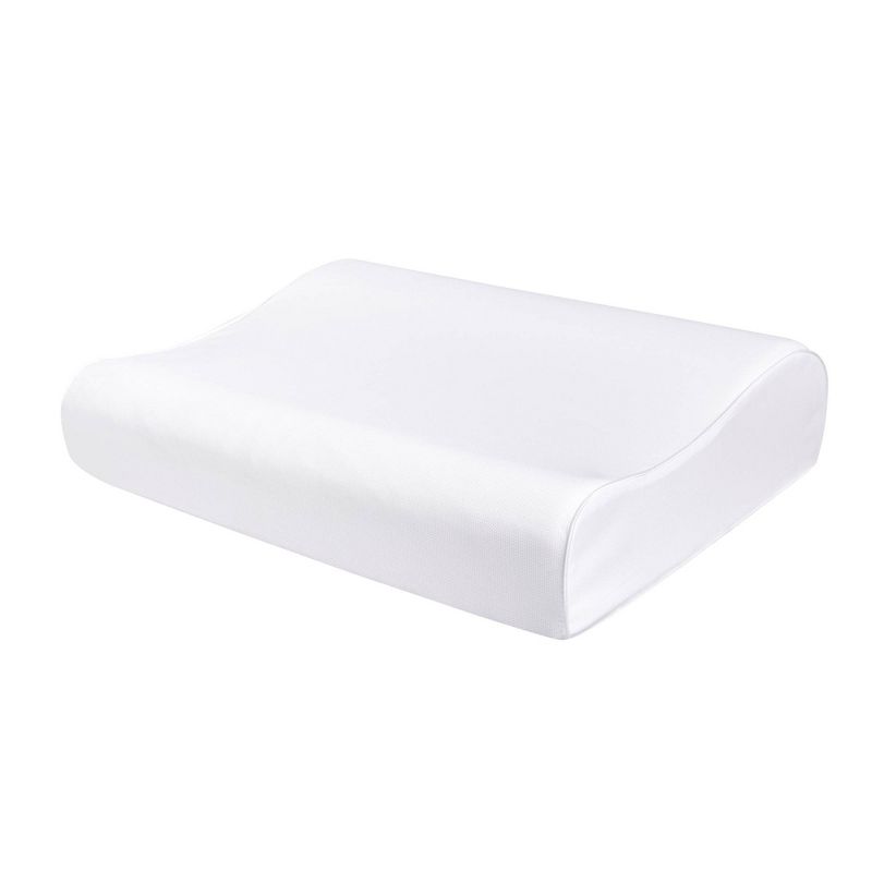 Comfort Revolution Contour Memory Foam Bed Pillow - White (Standard), 4 of 10