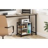 Under Desk Printer Stand with Charging Station, Industrial Printer Table with 3 Storage Shelves, Mobile Heavy Duty Printer Cart with Lockable Wheels - 3 of 4