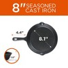 COMMERCIAL CHEF Pre-Seasoned Cast Iron 3-Piece Skillet Set, 6Inch 8Inch 10 Inch, Black - 4 of 4