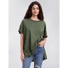 EXLURA Womens Summer Oversized T Shirts Casual Short Sleeve Loose Maternity Tops Crewneck Tunic Plus Gym Workout Top - 3 of 4