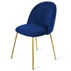 Set Of 4 Nano Tufted Velvet Upholstered Side Chair Gold Leg -The Pop Home - 3 of 4
