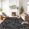 World Rug Gallery Cream Black Geometric Pattern Indoor Area Rug - 2 of 4