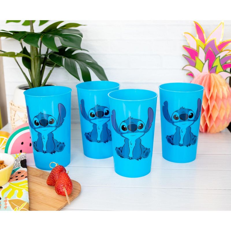 Silver Buffalo Disney Lilo & Stitch Color-Changing Plastic Cups | Set of 4, 3 of 8