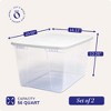Homz Plastic Multipurpose Stackable Storage Container Bins with Secure Latching Lid for Home and Office Organization - 4 of 4