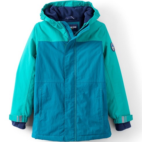 Lands End Kids Squall Waterproof Insulated Jacket Small Dark Teal Colorblock Target