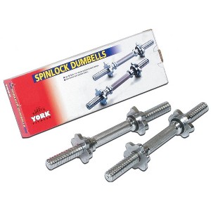 Solid Steel Spinlock Dumbbell Handles with Collars for Strength Training and Home Workouts - 1 of 1