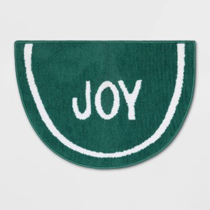 17"x24" 'Joy' Christmas Bath Rug Green - Wondershop™ - 1 of 4