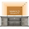 70” Farmhouse TV Stand, Entertainment Center and Media with Sliding Barn Doors & Storage Cabinets - 4 of 4