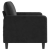 vidaXL 2-Seater Sofa Black 47.2" Velvet - 3 of 4