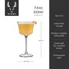 Viski Raye Sour Glasses, Whiskey Sour Glasses, Stemmed Cocktail Glasses, Crystal Cocktail Glassware 7.5oz Set of 2 - 3 of 4