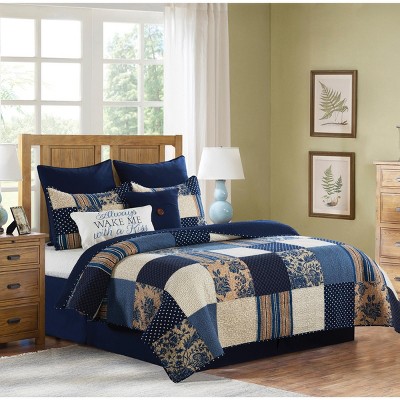 C&f Home Heritage Wedding Ring Traditional Patchwork Full/queen 3 Piece  Cotton Reversible Quilt Set : Target