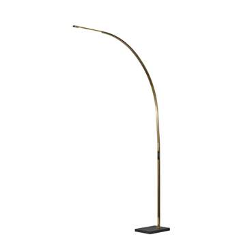 Sonic Arc Floor Lamp with Smart Switch Antique Brass (Includes LED Light Bulb) - Adesso