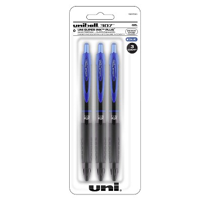 Uniball Retractable 207 Black Gel Pens 6ct Click Top 0.7mm Medium Point Pen  : Target