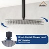 CASAINC 3-Spray Pattern 12 Inches Ceiling Mount Shower System / Set Shower Head and Functional Handheld (Valve Included) - 2 of 4