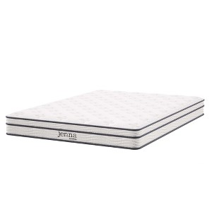 Modway Jenna 6" Innerspring and Foam Mattress – Full Size – Quilted Tight Top with Responsive Support and Breathable Knit Cover - 1 of 4