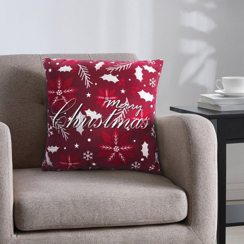 16.5x16.5 Indoor Christmas 'velvet Ornaments' Multi Square Throw Pillow  Cover - Pillow Perfect : Target