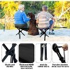 Ridstar 14.6-inch Portable Outdoor Folding Chair for Camping, Fishing, Hiking, Gardening and Backyard Painting-Black - 3 of 4