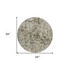 Taupe Beige And Gray Abstract Washable Indoor Outdoor Area Rug - 3 of 4