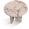 PAGED Modern Luxury Natural Marble Round Coffee Table for Living Room,Stylish Desigh Real Marble Center Table Tea Table End Table - 3 of 4