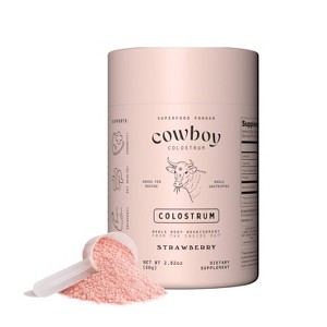 Cowboy Colostrum Colostrum Powder - Strawberry - 2.61oz/20 Servings ...