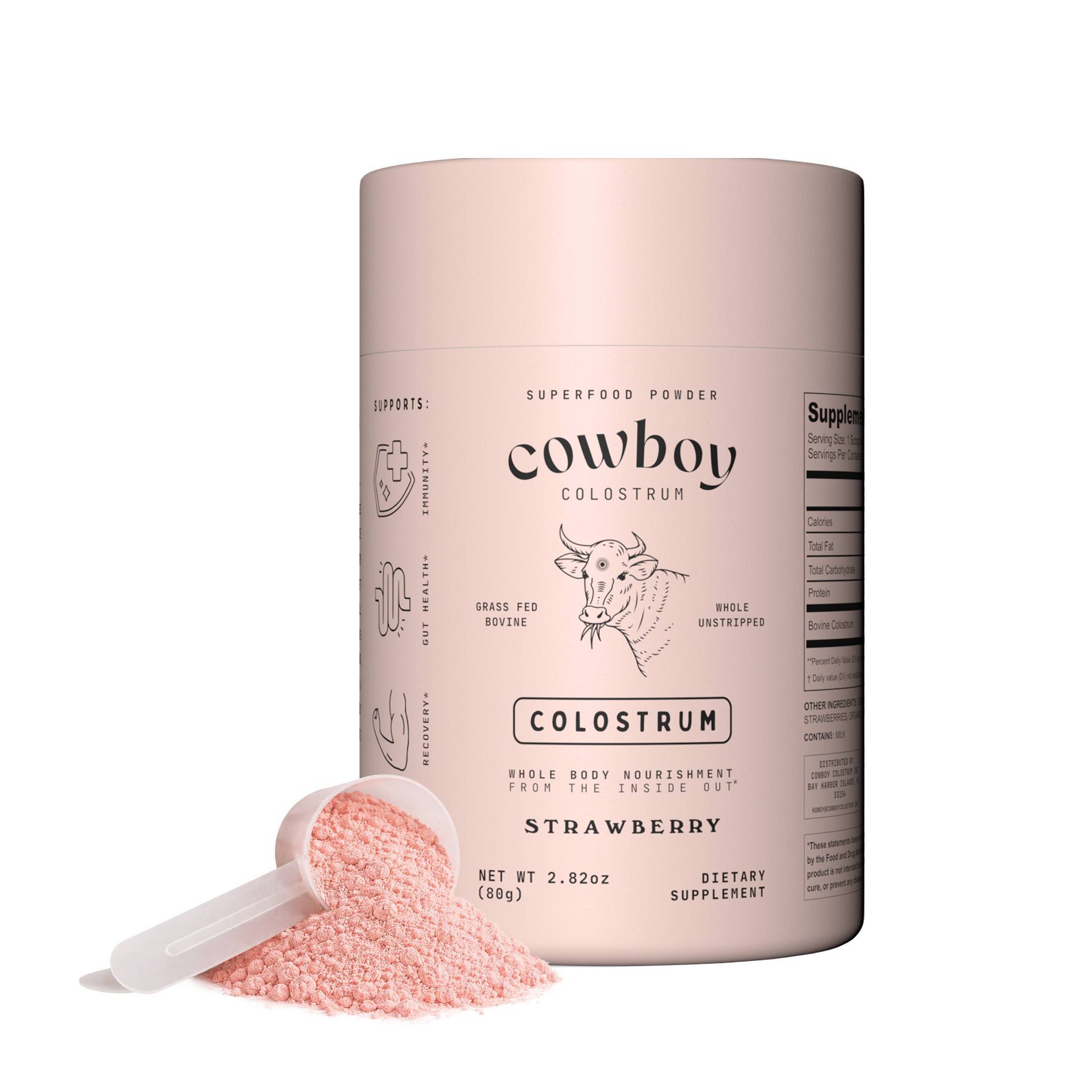 Cowboy Colostrum Colostrum Powder - Strawberry - 2.82oz/20 Servings