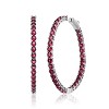 Guili Big Hoop Earrings with Colored Cubic Zirconia in Green, Red, Blue, Gold, Pink, and White, Featuring a Bold Design, Perfect for Statement Looks - 2 of 3