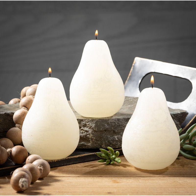 Melon White Pear Candles - Set of 3, 3 of 5