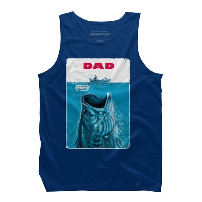 Men's Design By Humans Dad Needs a Bigger Bass Fishing Boat By MudgeStudios Tank Top