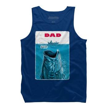 Men's Design By Humans Dad Needs A Bigger Bass Fishing Boat By Mudgestudios  Tank Top - Navy - X Large : Target